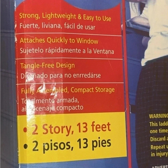 NWT KIDDE Emergency 2 Story, 13 Feet Long, Escape Ladder 1,000 lb Load Capacity - Picture 6 of 6